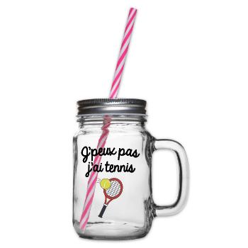 J'peux pas j'ai tennis - Bocal à boisson - transparent - Droite