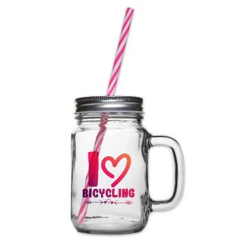 J’adore faire du vélo - Bocal à boisson - transparent - Droite