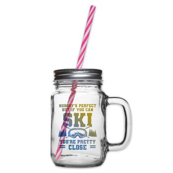Personne n’est parfait en ski - Bocal à boisson - transparent - Droite