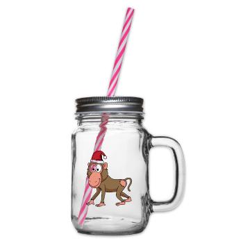Singe singe Noël - Bocal à boisson - transparent - Droite