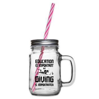 ausbildung tauchen - Henkelglas mit Schraubdeckel - Klar - Rechts