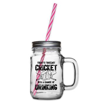 cricket trinken - Henkelglas mit Schraubdeckel - Klar - Rechts