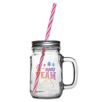 X-Mas Team Christmas - Glass jar with handle and screw cap - clear - Right