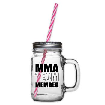 Mma Team - Henkelglas mit Schraubdeckel - Klar - Rechts