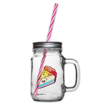 Cheesecake Cake - Glass jar with handle and screw cap - clear - Right
