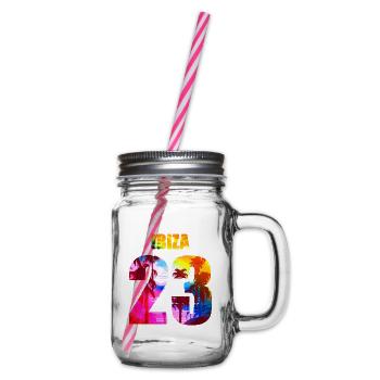 Ibiza 23 Urlaub 2023 - Henkelglas mit Schraubdeckel - Klar - Rechts