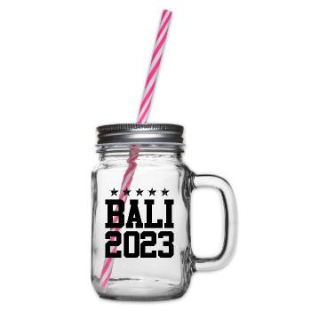 Bali 2023 - Henkelglas mit Schraubdeckel - Klar - Rechts