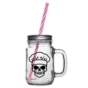 Koch Totenkopf - Henkelglas mit Schraubdeckel - Klar - Rechts