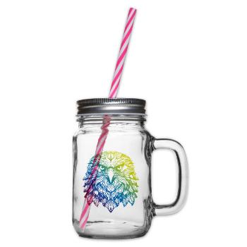 Adler Mandala Boho - Henkelglas mit Schraubdeckel - Klar - Rechts