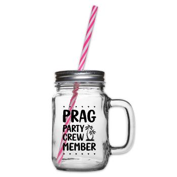 Prag Party Crew - Henkelglas mit Schraubdeckel - Klar - Rechts