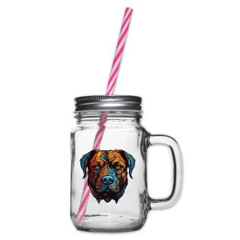 Portrait de chien Mastiff - Bocal à boisson - transparent - Droite