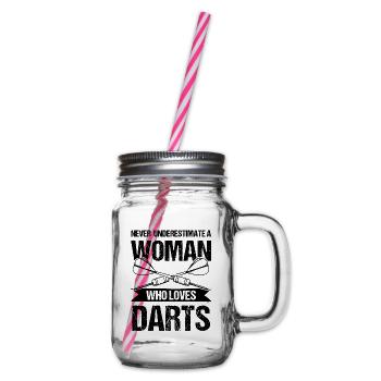 Mrs. Dart Love - Glass jar with handle and screw cap - clear - Right