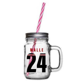 Malle 24 - Glass jar with handle and screw cap - clear - Right