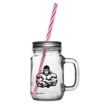 Gorilla Muscles Gymnase d’entraînement - Bocal à boisson - transparent - Droite