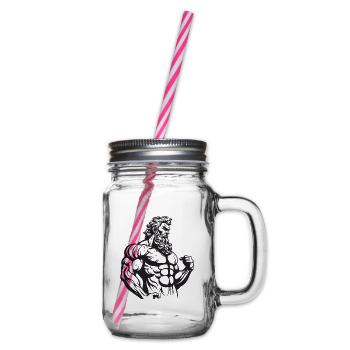 Bodybuilder Muscle Fitness - Bocal à boisson - transparent - Droite