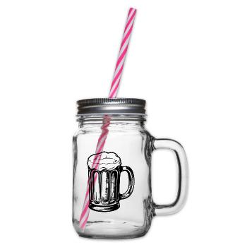 Icône de verre à bière - Bocal à boisson - transparent - Droite