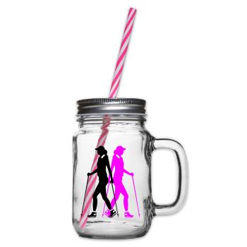 Marche Nordique Femme Silhouette - Bocal à boisson - transparent - Droite