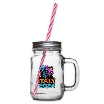 Italy 2024 Tour - Glass jar with handle and screw cap - clear - Right