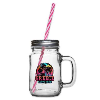Équipe de fête en Grèce - Bocal à boisson - transparent - Droite