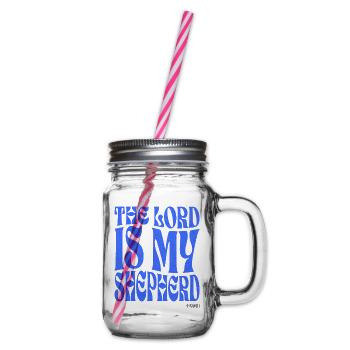 Christianity Christian Bible Verse - Glass jar with handle and screw cap - clear - Right