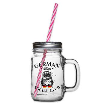 Mother Social Club German Mom - Glass jar with handle and screw cap - clear - Right