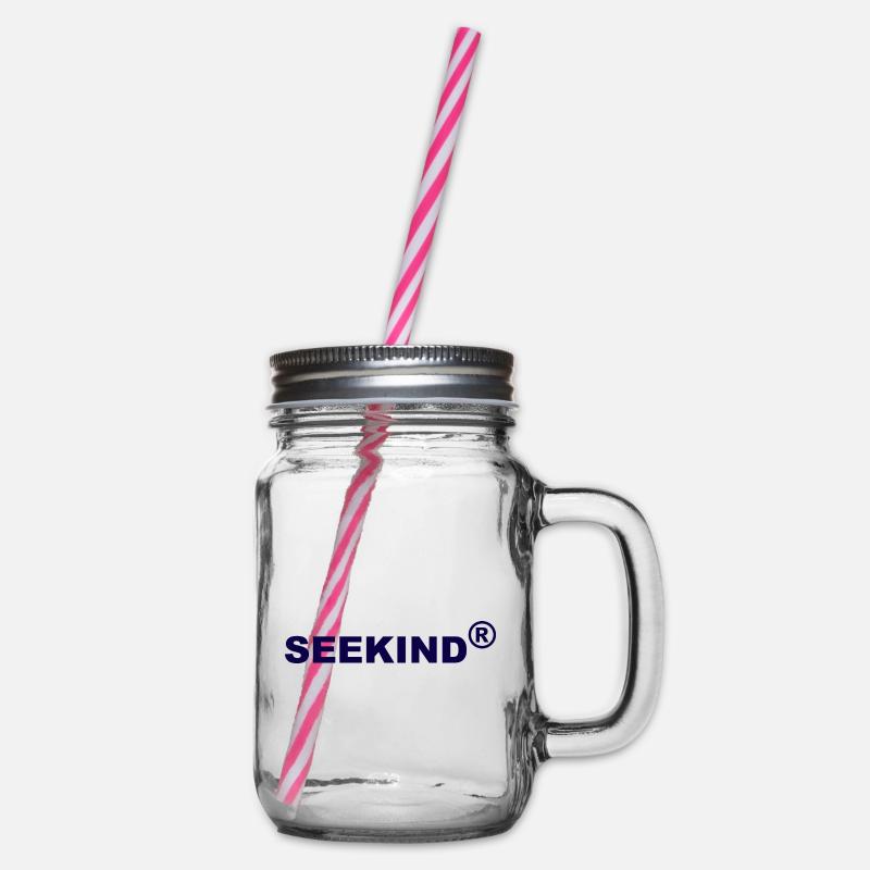 SEEKIND registered since 2012 - Henkelglas mit Schraubdeckel - Klar