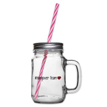 Hangover Team Heart - Glass jar with handle and screw cap - clear - Right
