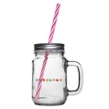Hearts Symbol Love Comic Love - Glass jar with handle and screw cap - clear - Right