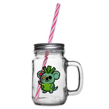 Zombie-Koalauch - Henkelglas mit Schraubdeckel - Klar - Rechts