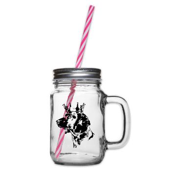 BAVARIAN MOUNTAIN SWEAT DOG Krone Wilsigns - Glass jar with handle and screw cap - clear - Right