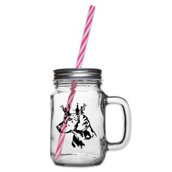 ALPENLÄNDISCHE DACHSBRACKE Krone Hunde Wilsigns - Glass jar with handle and screw cap - clear - Right