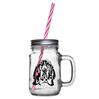 BASSET HOUND Chien Portrait Chien Portrait Wilsigns - Bocal à boisson - transparent - Droite