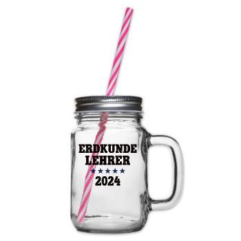 Erdkunde Lehrer 2024 Beruf Studium Lehramt Student - Henkelglas mit Schraubdeckel - Klar - Rechts