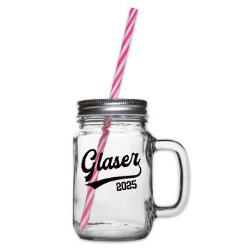 Glaser Beruf Glaserei Lehre Lehrling Meister 2025 - Henkelglas mit Schraubdeckel - Klar - Rechts