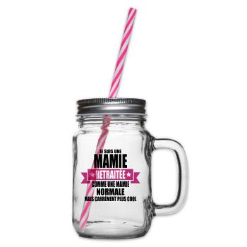 je suis une mamie retraitée - Bocal à boisson - transparent - Droite