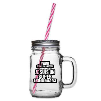 je suis un super tonton bogosse - Bocal à boisson - transparent - Droite