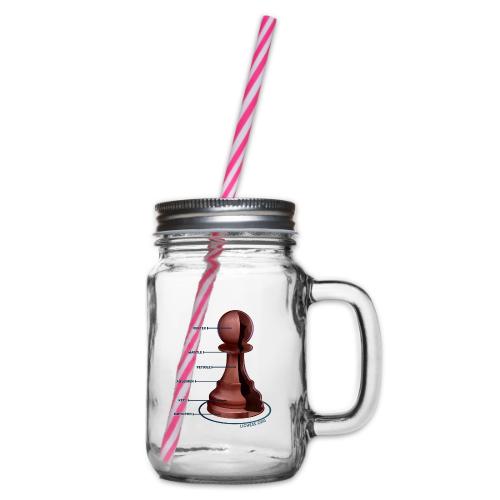 Lichess Pawn - Glass jar with handle and screw cap