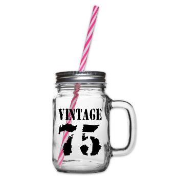 Vintage 1975 - Millésime 75 - Party Vector - Bocal à boisson - transparent - Droite