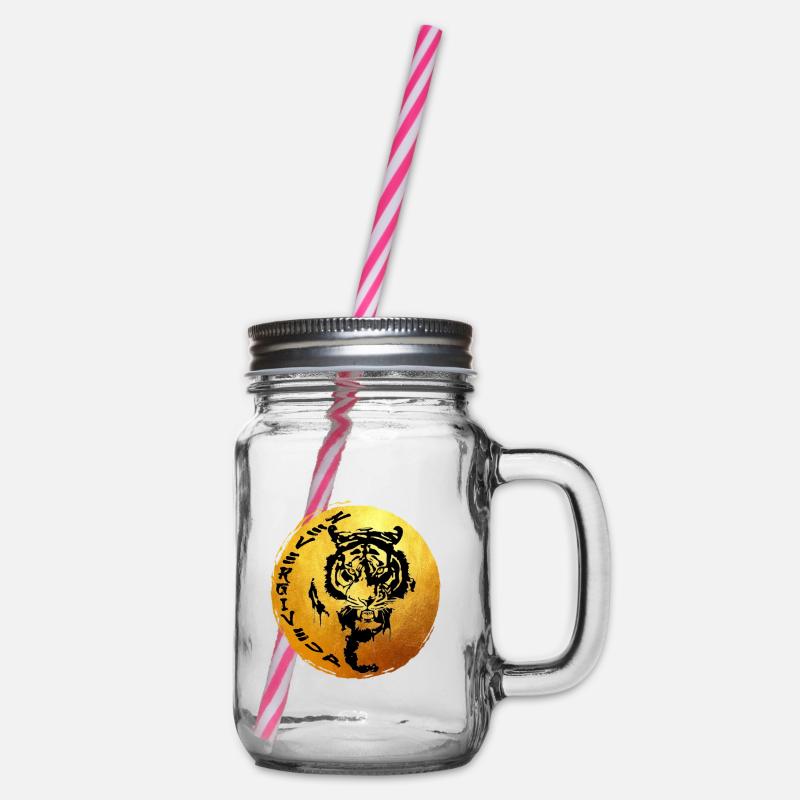 Tiger Never Give Up - Bocal à boisson - transparent