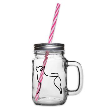 Chihuahua - Glass jar with handle and screw cap - clear - Right