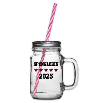 2025 Spenglerin Beruf Abschluß Lehre Bestanden - Henkelglas mit Schraubdeckel - Klar - Rechts