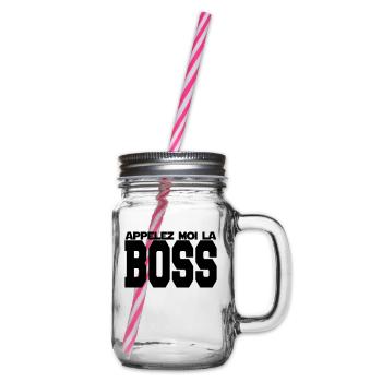 appelez moi la boss - Bocal à boisson - transparent - Droite