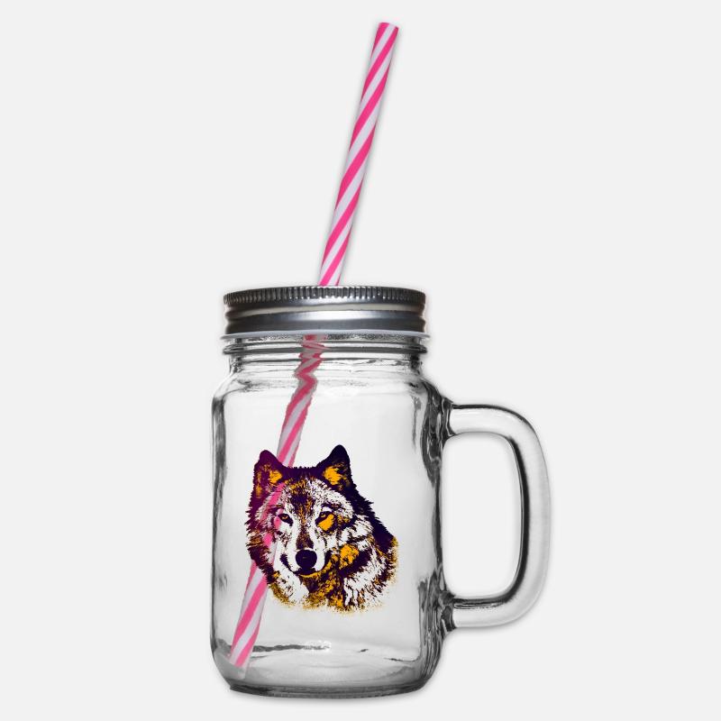 Wolf - Henkelglas mit Schraubdeckel - Klar