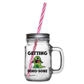 Dinosaur Training | Fitness, Bodybuilding - Glass jar with handle and screw cap - clear - Right