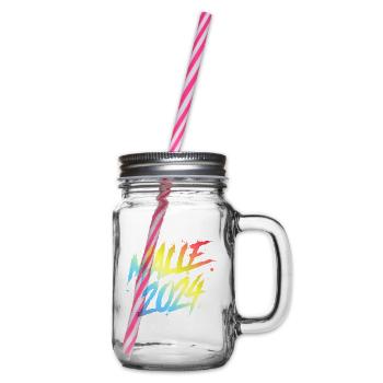 Malle 2024 Colorful Holiday Team - Glass jar with handle and screw cap - clear - Right