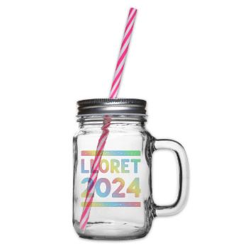 Lloret De Mar 2024 Équipe de vacances colorée - Bocal à boisson - transparent - Droite