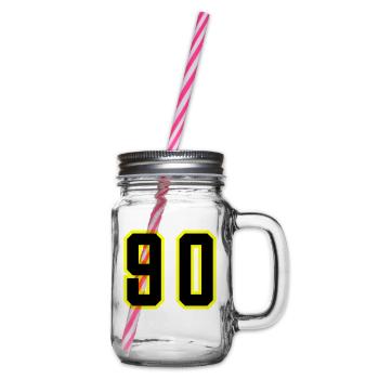90 Number Leotard - Glass jar with handle and screw cap - clear - Right