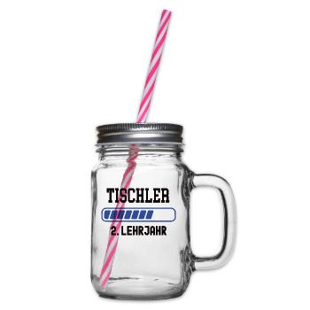 Ausbildung Tischler 2. Lehrjahr Tischlerei Lehre - Henkelglas mit Schraubdeckel - Klar - Rechts