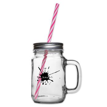 Time to ride - Glass jar with handle and screw cap - clear - Right