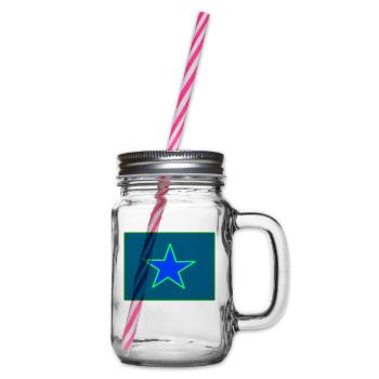 Étoile Vert Bleu - Bocal à boisson - transparent - Droite
